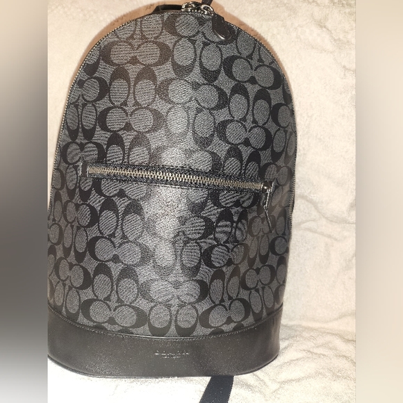 Black/Gray Authentic Coach Backpack - Picture 1 of 10
